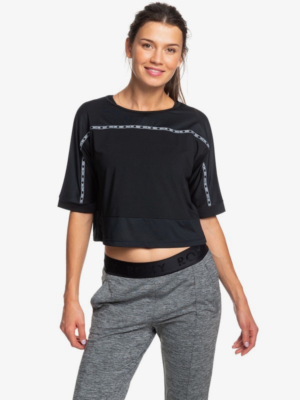 roxy, Back To Coolangatta - T-shirt technique court pour Femme, TRUE BLACK (kvj0) 0 Back To Coolangatta - T-shirt technique court pour Femme Noir ERJKT03579 Roxy
