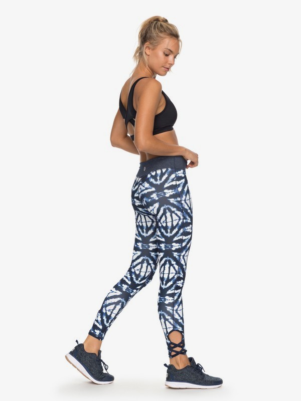 roxy, Natural Twist - Technical Leggings for Women, DRESS BLUES GEOMETRIC FEELING (btk6) 0 Natural Twist - Technical Leggings for Women Blue ERJNP03164 Roxy
