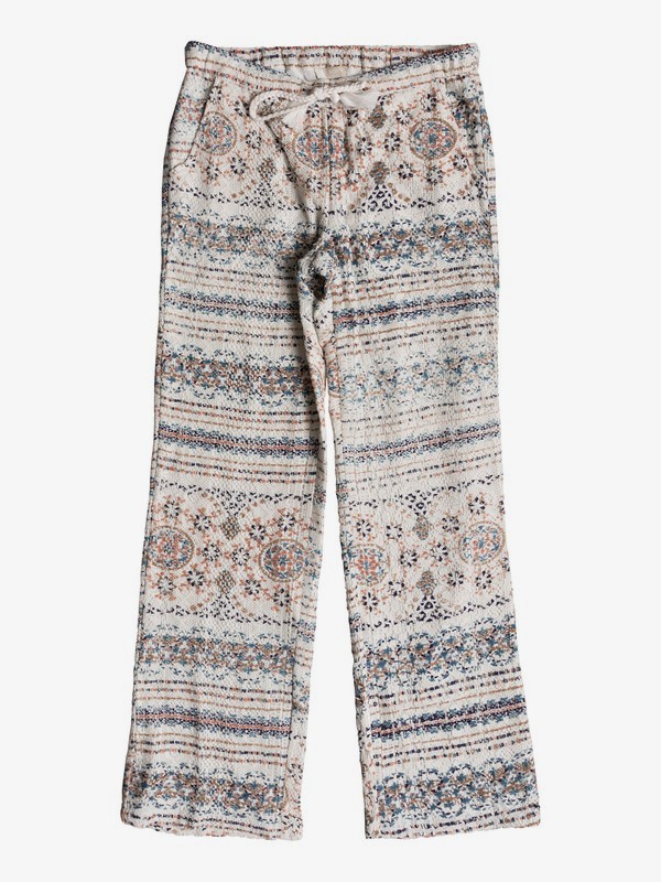 roxy, Rainbow Bridge Lace Beach Pants, MARSHMALLOW ALABAMA BORDER (wbt8) 0 Rainbow Bridge Lace Beach Pants White ERJNP03180 Roxy