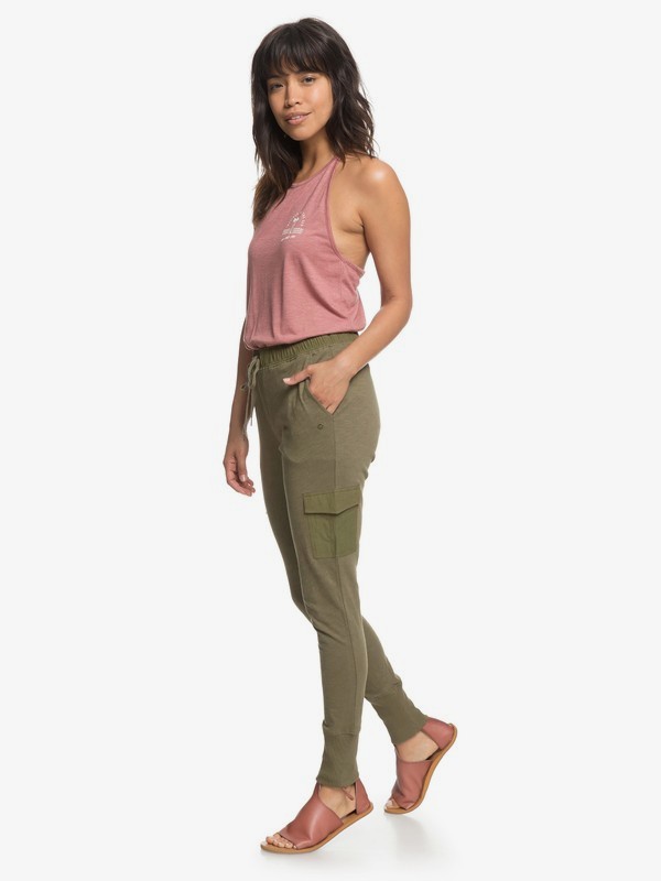 roxy, Beautiful Rhyme Joggers, BURNT OLIVE (gpz0) 0 Beautiful Rhyme Joggers Green ERJNP03205 Roxy