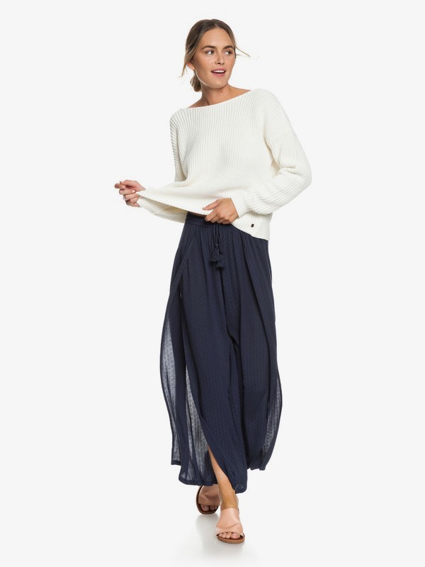 roxy, Kuta Wide Leg Pants, DRESS BLUES (btk0) 0 Kuta Wide Leg Pants Blue ERJNP03209 Roxy