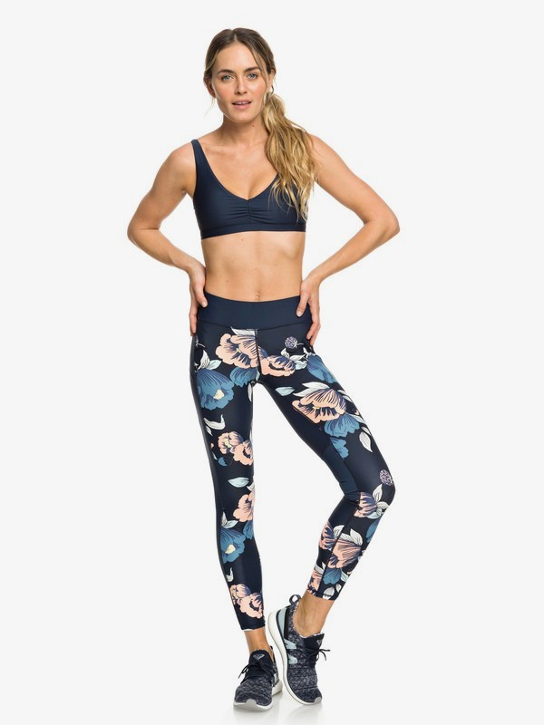 roxy, Spy Game - Legging de sport pour Femme, DRESS BLUES FULL FLOWERS FIT (xbbm) 0 Spy Game - Legging de sport pour Femme Bleu ERJNP03213 Roxy