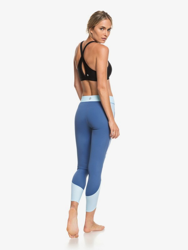 roxy, Sandy Vocation - Legging de sport 7/8 UPF 50 pour Femme, TRUE NAVY (bpz0) 0 Sandy Vocation - Legging de sport 7/8 UPF 50 pour Femme Bleu ERJNP03214 Roxy