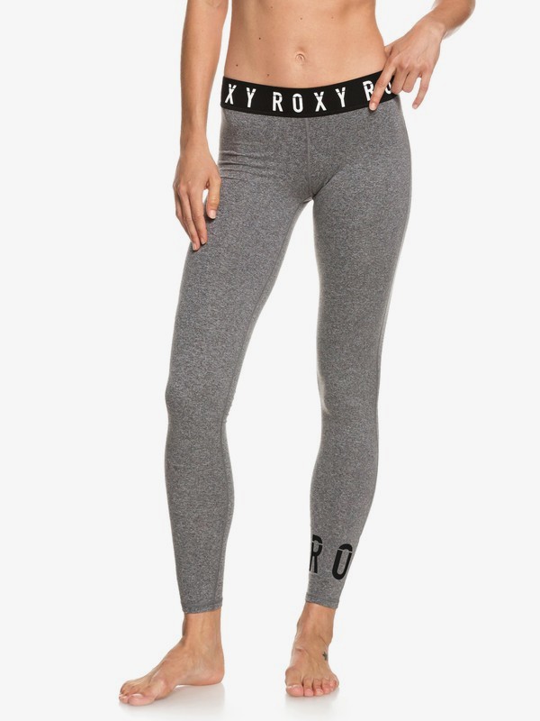 roxy, Tears In Rain - Legging de yoga pour Femme, CHARCOAL HEATHER (ktah) 0 Tears In Rain - Legging de yoga pour Femme Noir ERJNP03216 Roxy