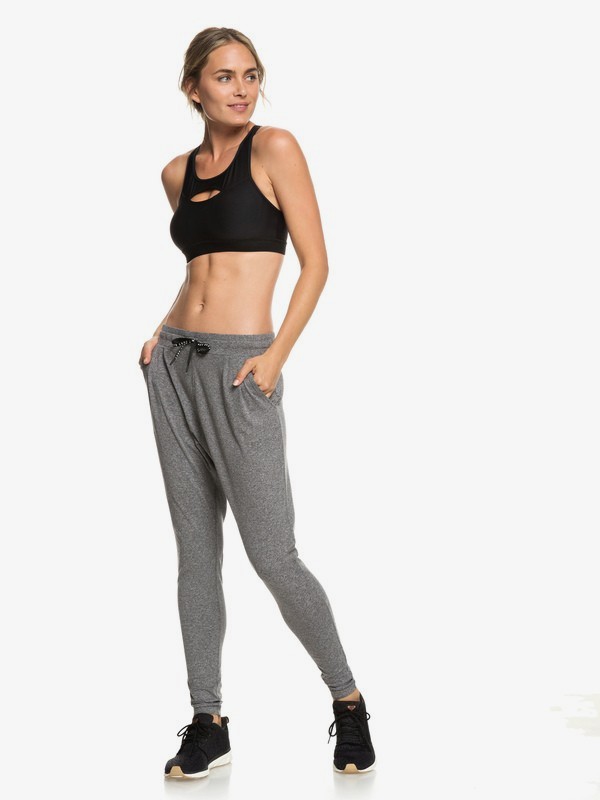 roxy, Jungle Roots - Bas de yoga pour Femme, CHARCOAL HEATHER (ktah) 0 Jungle Roots - Bas de yoga pour Femme Noir ERJNP03217 Roxy