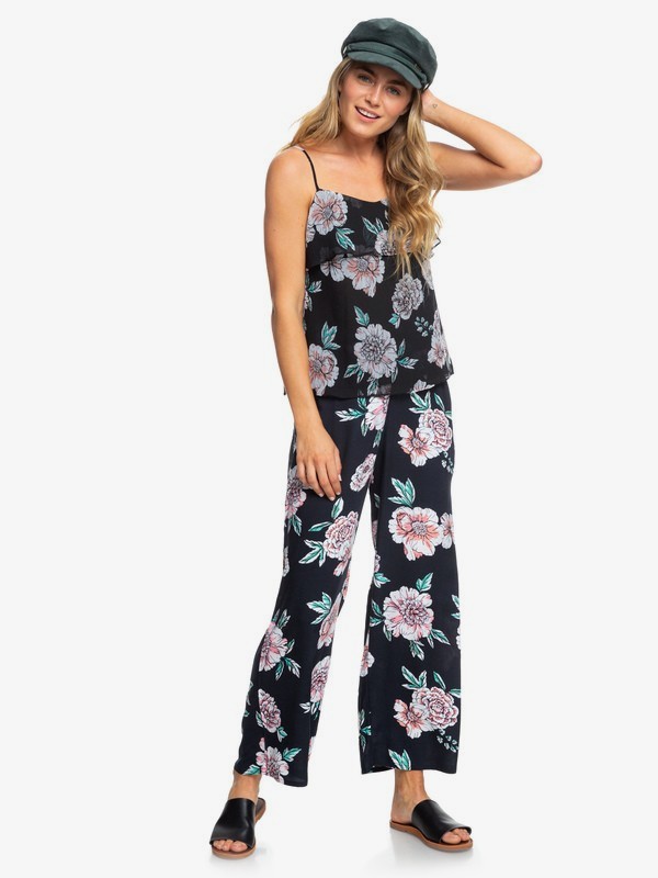 roxy, Midnight Avenue Wide Leg Viscose Pants, ANTHRACITE SEPT (xkkm) 0 Midnight Avenue Wide Leg Viscose Pants Pink ERJNP03227 Roxy
