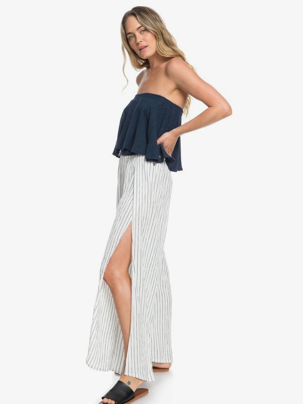 roxy, Adventure Wide Leg Pants, ANTHRACITE VERTI POOL STRIPES (kvj4) 0 Adventure Wide Leg Pants Black ERJNP03241 Roxy