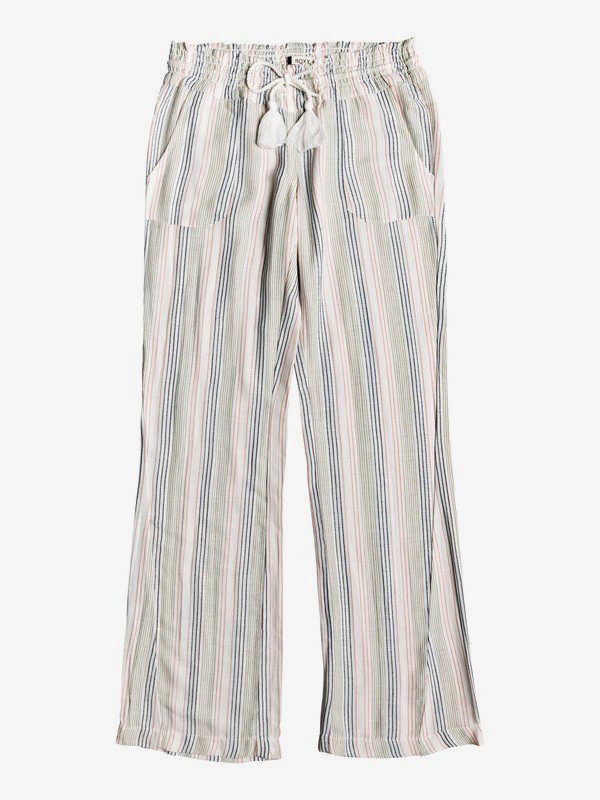 roxy, Oceanside Flared Pants, SNOW WHITE OCEANSIDE (xwkm) 0 Oceanside Flared Pants White ERJNP03243 Roxy