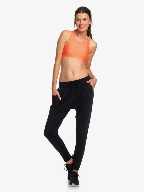 roxy, Jungle Roots - Pantalon de yoga à entrejambe bas pour Femme, TRUE BLACK (kvj0) 0 Jungle Roots - Pantalon de yoga à entrejambe bas pour Femme Noir ERJNP03254 Roxy
