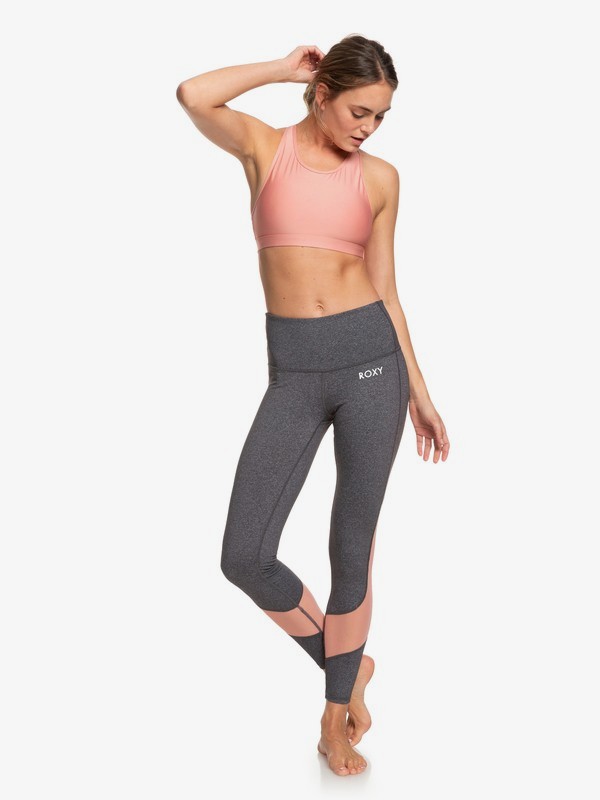 roxy, Say You Say Me - Corsaire de yoga pour Femme, CHARCOAL HEATHER (kte1) 0 Say You Say Me - Corsaire de yoga pour Femme Noir ERJNP03259 Roxy