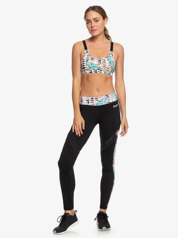 roxy, Lead By The Slopes - Legging technique pour Femme, BRIGHT WHITE GEO PALMS (wbb6) 0 Lead By The Slopes - Legging technique pour Femme Blanc ERJNP03260 Roxy