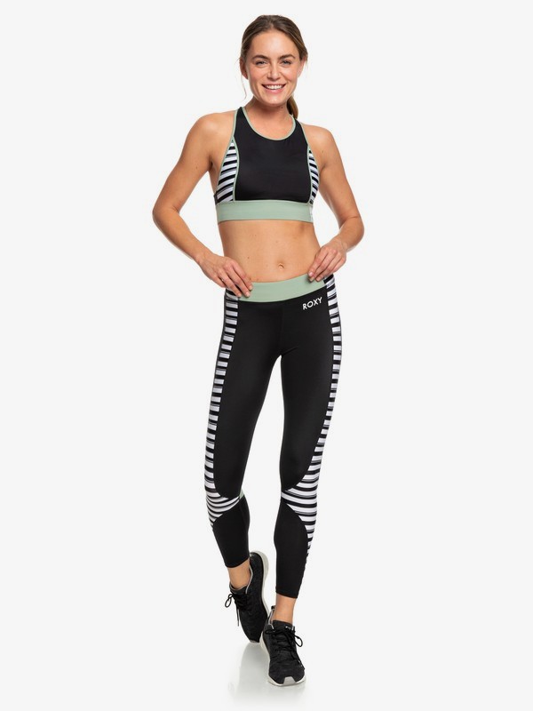 roxy, Swell Addict Sand To Sea 7/8 Leggings, TRUE BLACK BEETLE STRIPES (kvj5) 0 Swell Addict Sand To Sea 7/8 Leggings Black ERJNP03261 Roxy