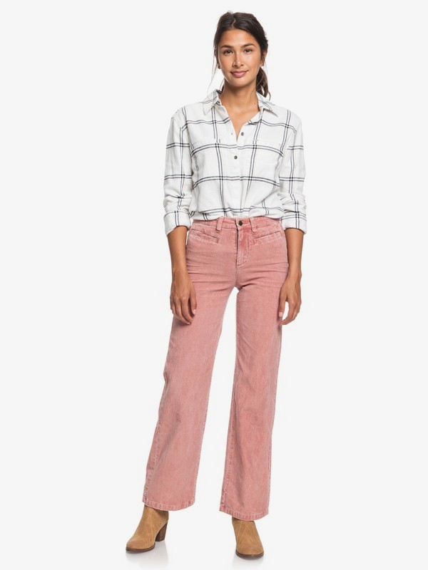 roxy, Discover People Corduroy Flared Pants, CEDAR WOOD (mms0) 0 Discover People Corduroy Flared Pants Pink ERJNP03263 Roxy