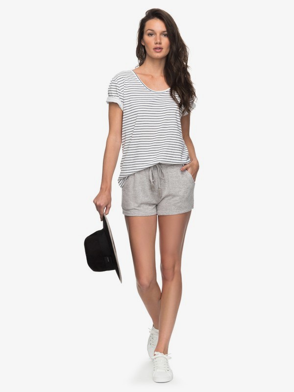 roxy, Shorts Deportivos de Algodón Cozy Chill, HERITAGE HEATHER (sgrh) 0 Shorts Deportivos de Algodón Cozy Chill Gris ERJNS03148 Roxy