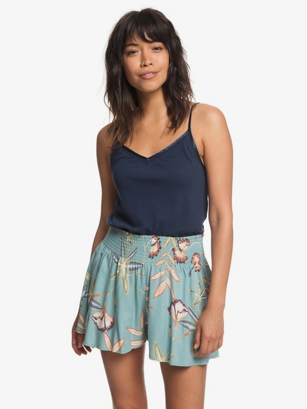 roxy, I Need Your Love Beach Shorts, TRELLIS BIRD FLOWER (bkw6) 0 I Need Your Love Beach Shorts Blue ERJNS03176 Roxy