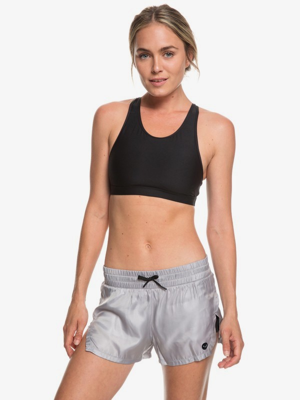 roxy, Surfin On A Rocket - Workout Shorts for Women, SILVER (slr0) 0 Surfin On A Rocket - Workout Shorts for Women Grey ERJNS03189 Roxy