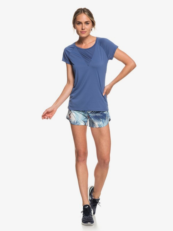 roxy, Nevada Race - Amphibien-Workout-Shorts für Frauen, BRIGHT WHITE PALMS FITNESS (wbb2) 0 Nevada Race - Amphibien-Workout-Shorts für Frauen Weiss ERJNS03192 Roxy
