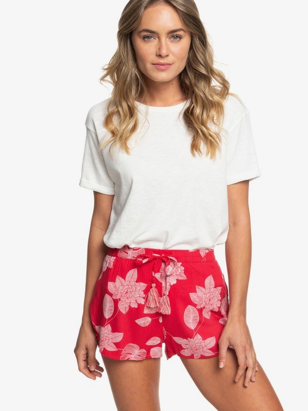roxy, Rum Cay Viscose Shorts, BARBERRY FLOWER OF LOVE (mpt6) 0 Rum Cay Viscose Shorts Pink ERJNS03217 Roxy