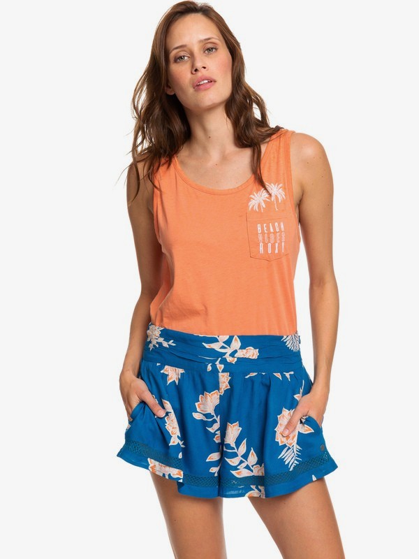 roxy, Boho Dreams Viscose Shorts, MYKONOS BLUE EGLANTINE (bzf7) 0 Boho Dreams Viscose Shorts Blue ERJNS03219 Roxy