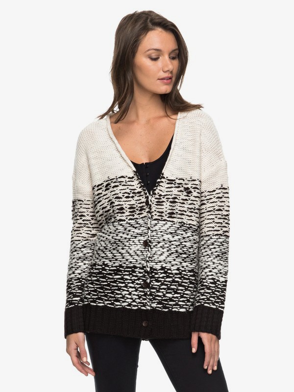 roxy, Call It A Plan - Cardigan pour Femme, ANTHRACITE (kvj0) 0 Call It A Plan - Cardigan pour Femme Noir ERJSW03224 Roxy
