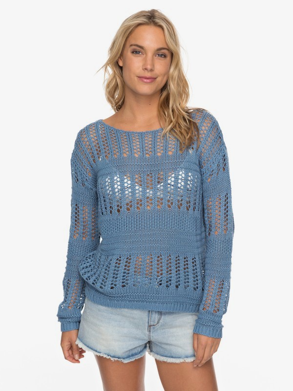 roxy, Blush Seaview - Pullover für Frauen, BLUE SHADOW (bkq0) 0 Blush Seaview - Pullover für Frauen Blau ERJSW03241 Roxy