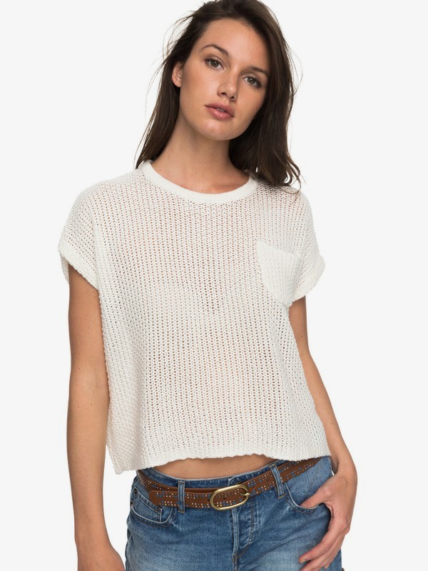 roxy, Breezy Days - Strickoberteil für Frauen, MARSHMALLOW (wbt0) 0 Breezy Days - Strickoberteil für Frauen Weiss ERJSW03250 Roxy