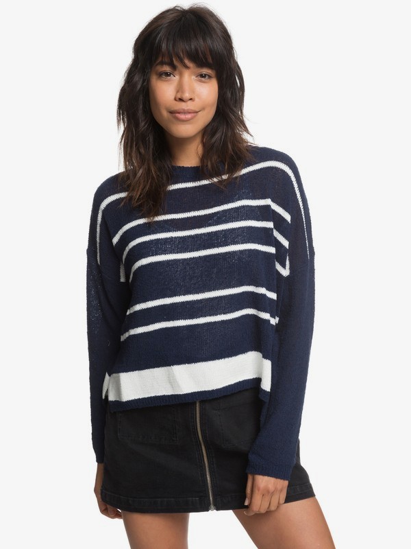roxy, Street Selvedge Sweater, DRESS BLUES (btk0) 0 Street Selvedge Sweater Blue ERJSW03271 Roxy
