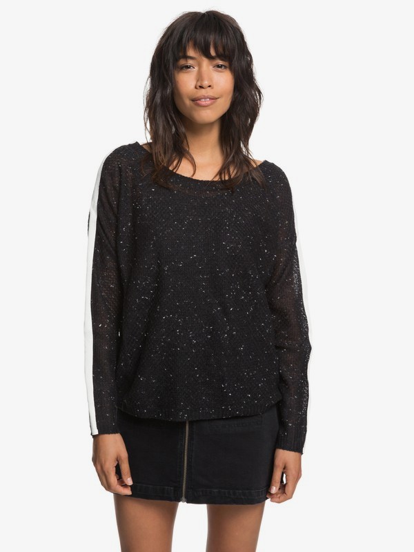 roxy, One Day Down Sweater, TRUE BLACK (kvj0) 0 One Day Down Sweater Black ERJSW03272 Roxy