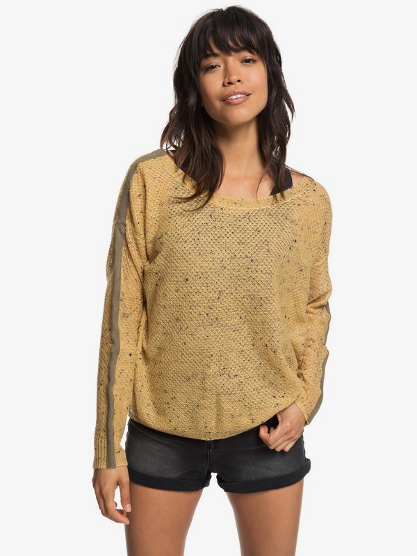 roxy, One Day Down Sweater, FALL LEAF (yjg0) 0 One Day Down Sweater Yellow ERJSW03272 Roxy