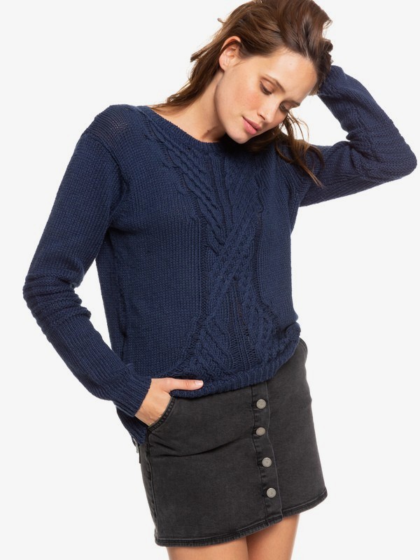 roxy, Suéter Glimpse Of Romance, MOOD INDIGO (bsp0) 0 Suéter Glimpse Of Romance Azul ERJSW03276 Roxy