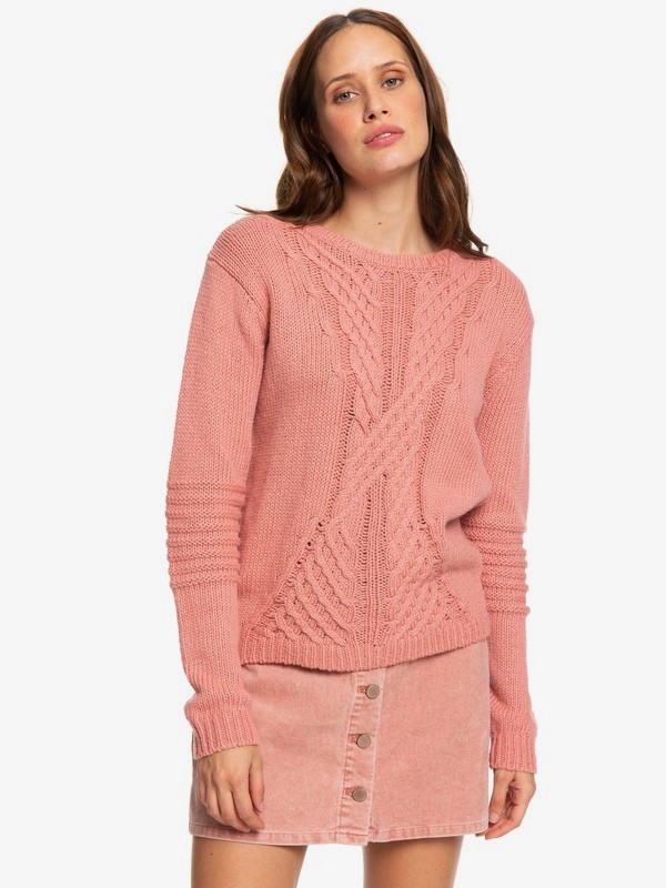 roxy, Glimpse Of Romance - Jumper, ROSETTE (mhw0) 0 Glimpse Of Romance - Jumper Pink ERJSW03276 Roxy