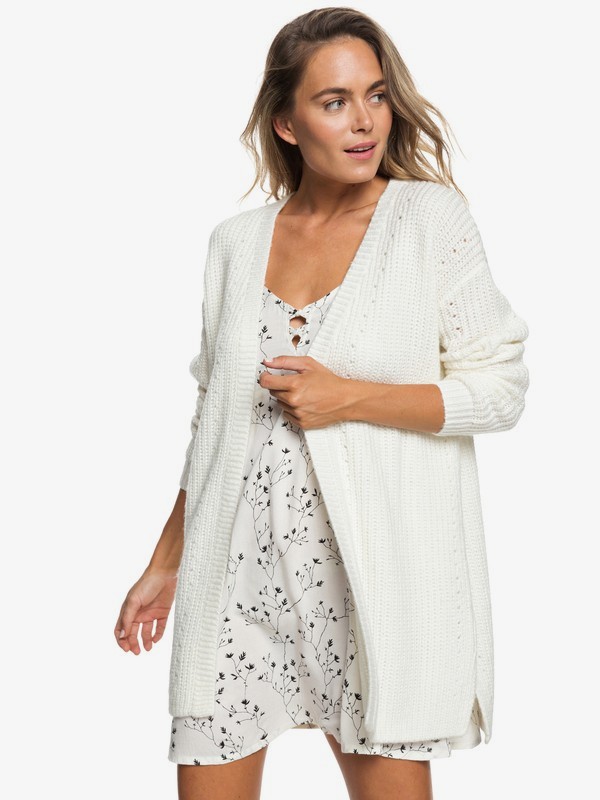 roxy, Ubud Colors Knitted Cardigan, MARSHMALLOW (wbt0) 0 Ubud Colors Knitted Cardigan White ERJSW03306 Roxy