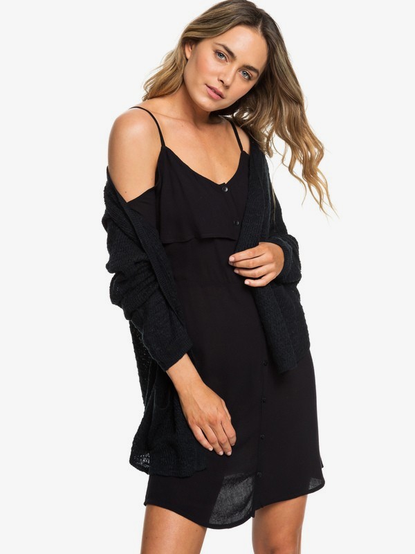 roxy, Liberty Discover - Gilet pour Femme, TRUE BLACK (kvj0) 0 Liberty Discover - Gilet pour Femme Noir ERJSW03310 Roxy