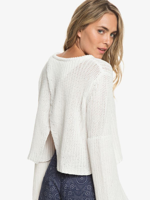 roxy, Boardwalk Show Wrap Back Sweater, MARSHMALLOW (wbt0) 0 Boardwalk Show Wrap Back Sweater White ERJSW03314 Roxy