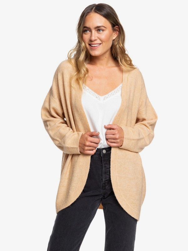 roxy, Delicate Mind Drop Shoulder Cardigan, IVORY CREAM (tfm0) 0 Delicate Mind Drop Shoulder Cardigan Beige ERJSW03325 Roxy
