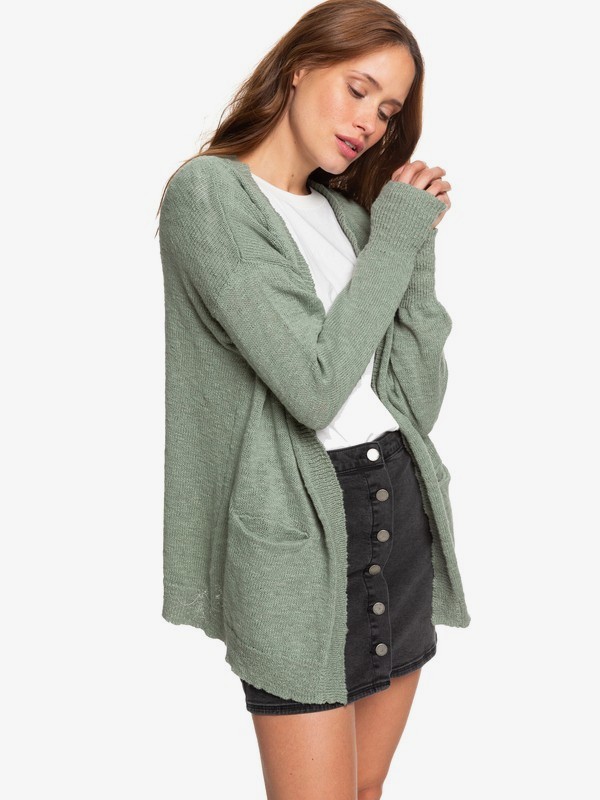 roxy, Valley Shades Cardigan, LILY PAD (gjn0) 0 Valley Shades Cardigan Green ERJSW03330 Roxy