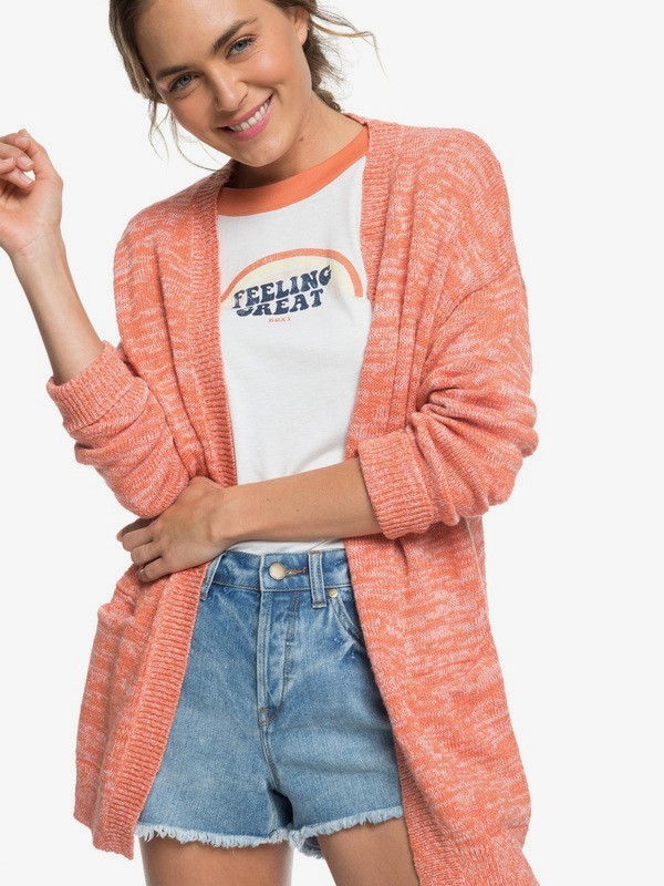 roxy, Valley Shades Cardigan, CARNELIAN (nkw0) 0 Valley Shades Cardigan Orange ERJSW03330 Roxy