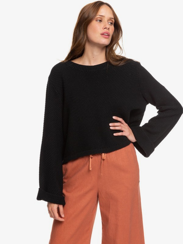 roxy, Sorrento Shades Flared Sleeve Sweater, ANTHRACITE (kvj0) 0 Sorrento Shades Flared Sleeve Sweater Black ERJSW03343 Roxy