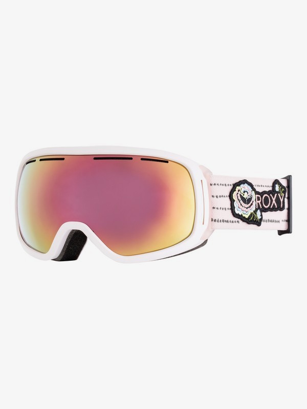 roxy, Rockferry Torah Bright - Masque de ski/snowboard pour Femme, TRUE BLACK_TORAHS ROSES (kvj1) 0 Rockferry Torah Bright - Masque de ski/snowboard pour Femme Noir ERJTG03056 Roxy
