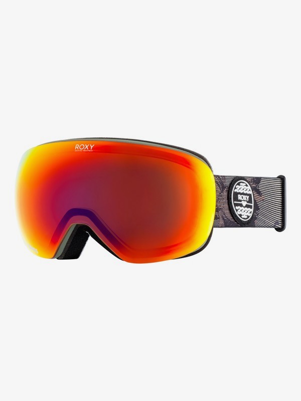 roxy, Popscreen - Masque de ski/snowboard pour Femme, TRUE BLACK_SWELL FLOWERS GIRL (kvj5) 0 Popscreen - Masque de ski/snowboard pour Femme Noir ERJTG03058 Roxy