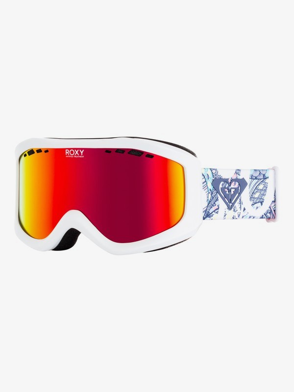 roxy, Sunset - Masque de ski/snowboard pour Femme, BRIGHT WHITE_FREESPACE GIRL (wbb1) 0 Sunset - Masque de ski/snowboard pour Femme Blanc ERJTG03068 Roxy