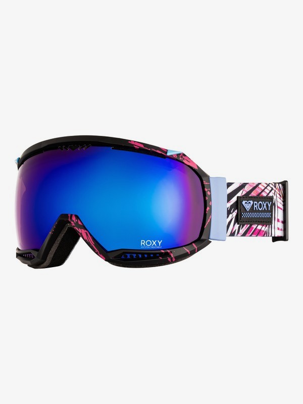 roxy, Hubble Snowboard/Ski Goggles, TRUE BLACK NIGHT PALM (kvj1) 0 Hubble Snowboard/Ski Goggles Black ERJTG03084 Roxy