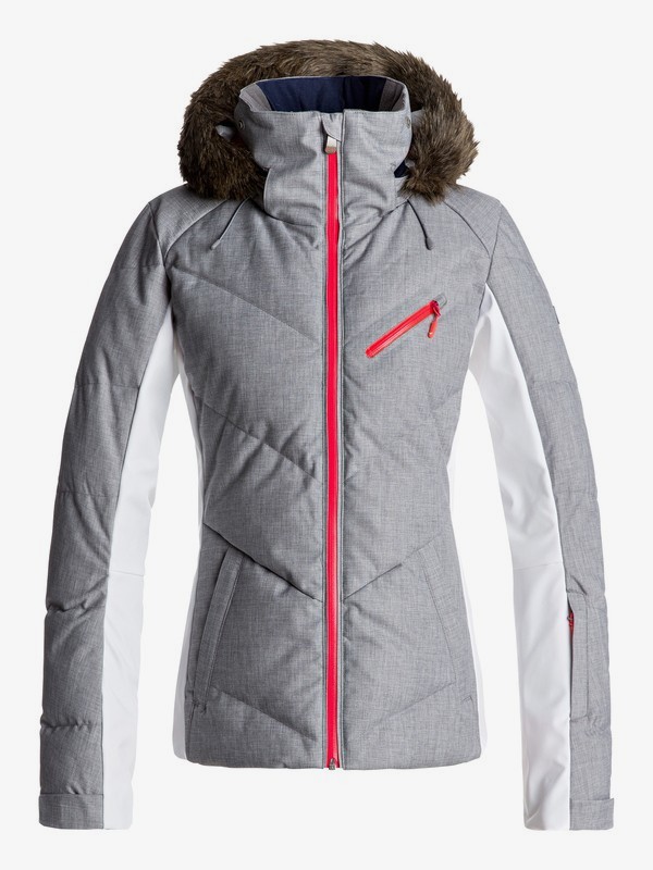 roxy, Сноубордическая куртка Snowstorm, HERITAGE HEATHER (sgrh) 0 Сноубордическая куртка Snowstorm Серый ERJTJ03105 Roxy