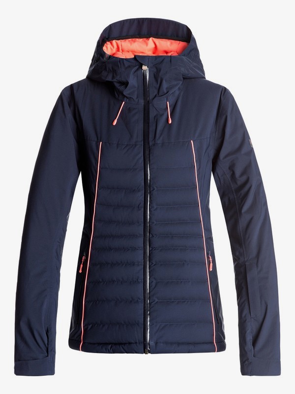 roxy, Tracer - Veste de snow pour Femme, PEACOAT (btn0) 0 Tracer - Veste de snow pour Femme Bleu ERJTJ03106 Roxy