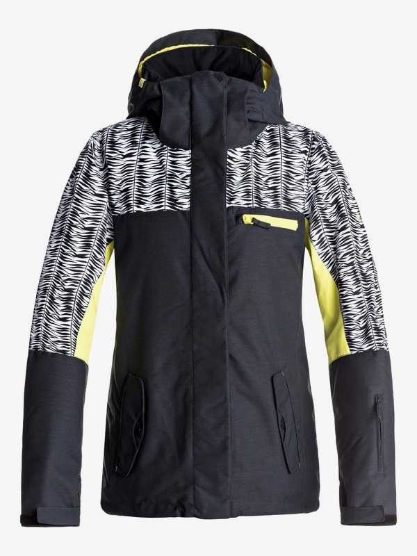 roxy, Сноубордическая куртка ROXY Jetty, TRUE BLACK_SAVANNA (kvj4) 0 Сноубордическая куртка ROXY Jetty Черный ERJTJ03132 Roxy