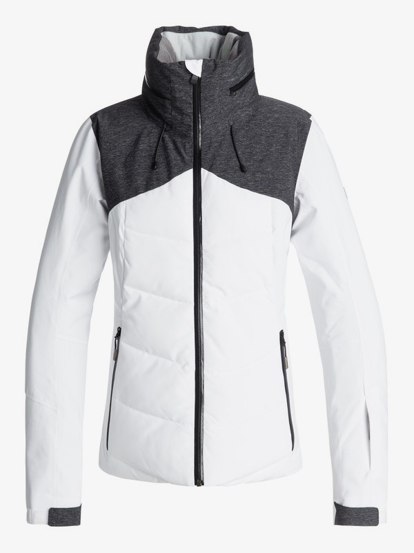 roxy, Flicker - Veste de snow matelassée pour Femme, BRIGHT WHITE (wbb0) 0 Flicker - Veste de snow matelassée pour Femme Blanc ERJTJ03157 Roxy