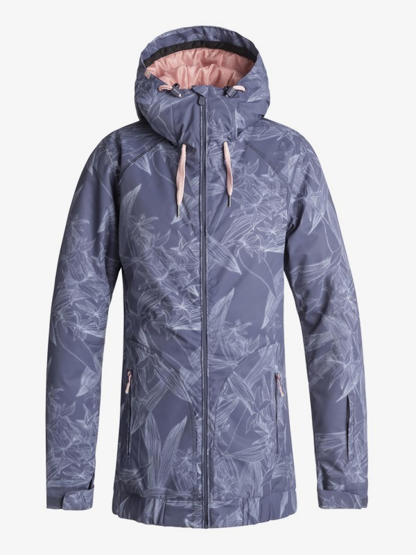 roxy, Valley - Veste de snow pour Femme, CROWN BLUE_WASHED FLORAL (bqy6) 0 Valley - Veste de snow pour Femme Bleu ERJTJ03161 Roxy