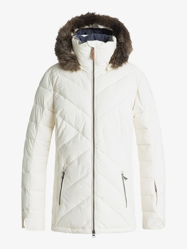 roxy, Quinn - Veste de snow matelassée pour Femme, EGRET (wbs0) 0 Quinn - Veste de snow matelassée pour Femme Blanc ERJTJ03165 Roxy