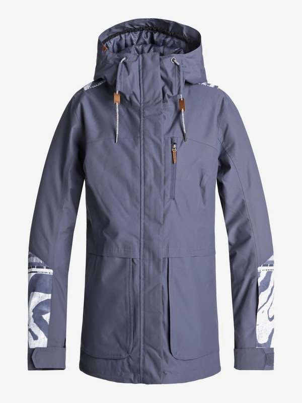 roxy, Andie - Veste de snow pour Femme, CROWN BLUE_WILD ETHNIC (bqy2) 0 Andie - Veste de snow pour Femme Bleu ERJTJ03168 Roxy