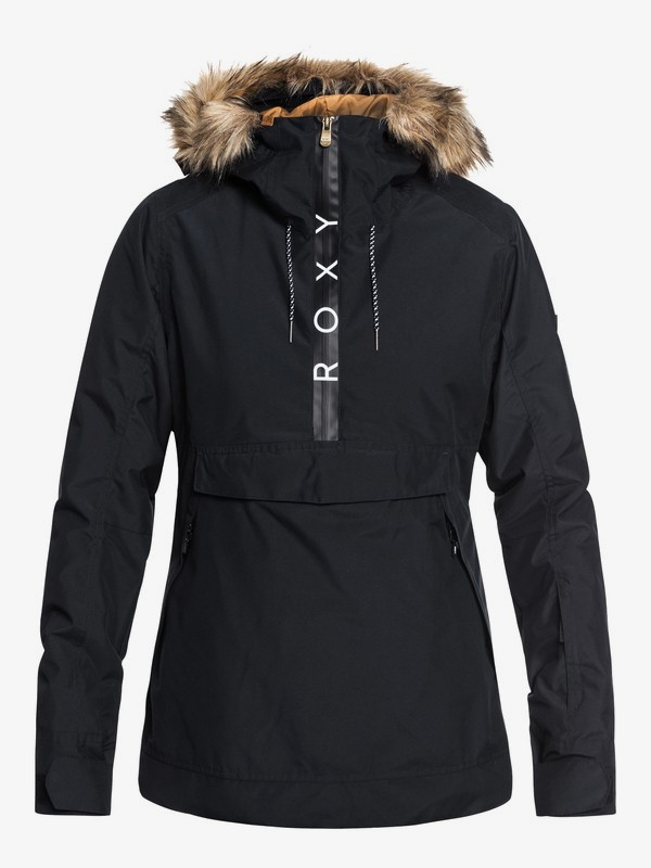 roxy, Shelter - Anorak Snow Jacket for Women, TRUE BLACK (kvj0) 0 Shelter - Anorak Snow Jacket for Women ERJTJ03170 Roxy